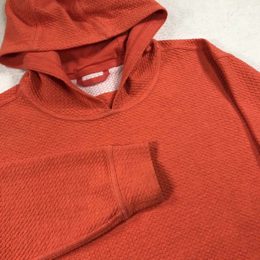 Lululemon All Yours Hoodie Sweater Womens 6 Orange Bubble Dot Pullover Stretch